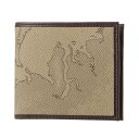 プリマクラッセ 2つ折り財布 Prima Classe W103 6130 0590 財布 ジオトルトラ GEO TORTORA MAN WALLET メンズ TAUPE(トープ) グレー系 ダークベージュ系 地図 マップ エレガント スタイリッシュ【 送料無料】