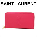 サンローラン 長財布(ラウンドファスナー) SAINT LAURENT 352904 CP20O 5514 財布 レディース FUCHSIA(フューシャ) ピンク YSL ロゴ ステッチ ラグジュアリー 上品【 送料無料】
