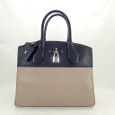 ルイ・ヴィトンシティ・スティーマーMMレザーハンドバッグ*M54314【LOUIS VUITTON】ノワールベージュ【中古】ルイヴィトン