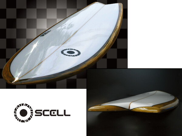 ◆激得◆レトロフィッシュ6'6 深黄●@サーフボード【SCELL】 サーフボード サーフィン