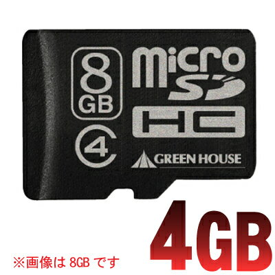 グリーンハウス microSDHCカード　GH-SDMRHC4G4C　4GB 【TC】