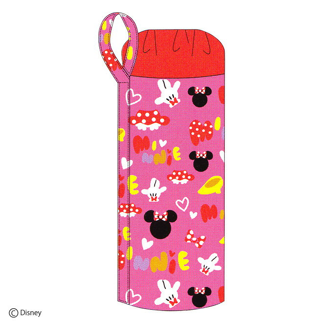 ミニーマウス　ペットボトルケース(ホルダー)　パーツ6ミニー柄　カラー：ピンク　4901770342054　【Disneyzone】