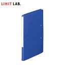 【A4-S】LIHIT LAB.(リヒトラブ)/パンチレスファイルZ式 藍(F-307-5)見開きでA3サイズまでの用紙を収容可能!