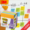 3M/ポストイット ノート5個パック(654-5SSAN)5色混色 90枚 正方形タイプ つきにくいところにも、しっかり貼れる強粘着/住友スリーエム