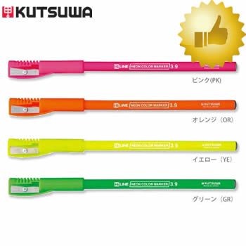 【全4色】クツワ／鉛筆の蛍光マーカー（RF017）HiLiNE・ハイライン　鉛筆なのでイン…...:bungle:10019303