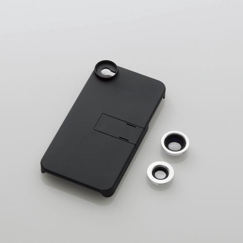 【ELECOM】 iPhone4S/4用　ワイド・マクロレンズキット PS-A11CST3BK エレコム【T】