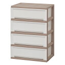 【最大ポイント10倍3/11(金)16:00まで&(税抜)2.000円以上購入で送料無料】ワイドチェスト AJ-534 ベージュ/ホワイト 収納用品・収納ボック..