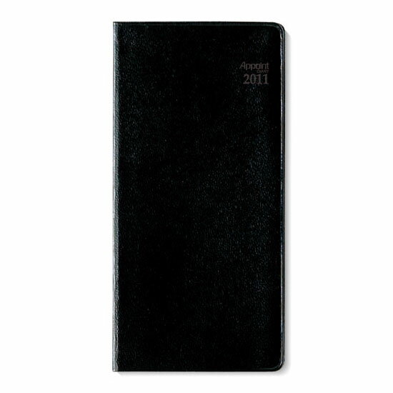 ダイゴー/DAIGO 2011年手帳/アポイント 本革 A7変形/一ヶ月横罫 黒 【文房具ならワキ文具】