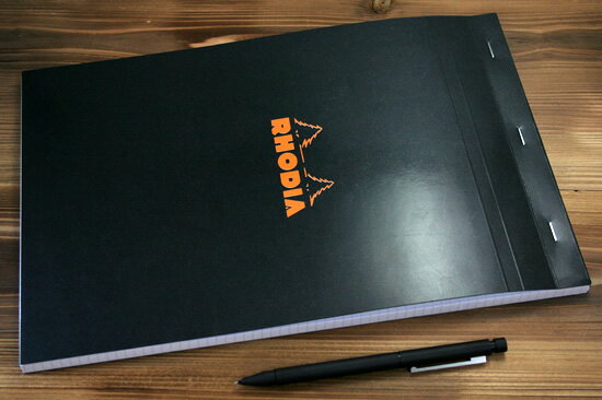 ロディア RHODIA ブロックロディアNo.19 5mm方眼（表紙ブラック） 単品バラ【デザイン文具】 【文房具ならワキ文具】