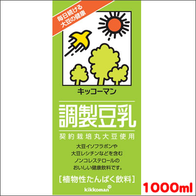 紀文1リットル調製豆乳　6本入[常温保存可能]