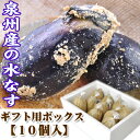 泉州産 水なす(ぬか漬)10個【ギフト用BOX】夏の味覚 水茄子を仕事人山崎さんの自慢の品