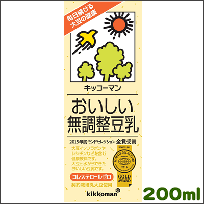 紀文・成分無調整豆乳200ml×18本[常温保存可能]