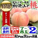 紀州和歌山の桃 【特選ギフト】2kg/7〜8玉入[