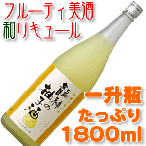 和歌のめぐみ「龍神の柚子酒」1800ml(一升瓶)世界一統【和歌山県産】【果実酒】