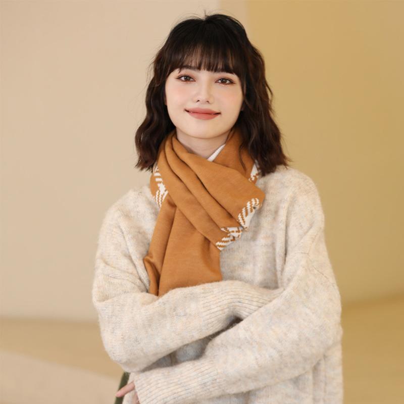 マフラー レディース 秋冬 格子柄 襟巻き 柔らかい 暖かい ショール ひざ掛け ストール ピンク系 ブラック ワインレッド コーヒー色 グリーン