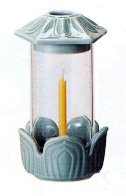 【クリスタル墓参灯】(耐熱ガラスホヤ)