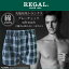 REGAL 先染2本ゴム布帛トランクス【グレーチェック】(M,L) REGAL リーガル メンズ アンダーウェア 【綿100%】 【コンビニ受取対応商品】 184852
