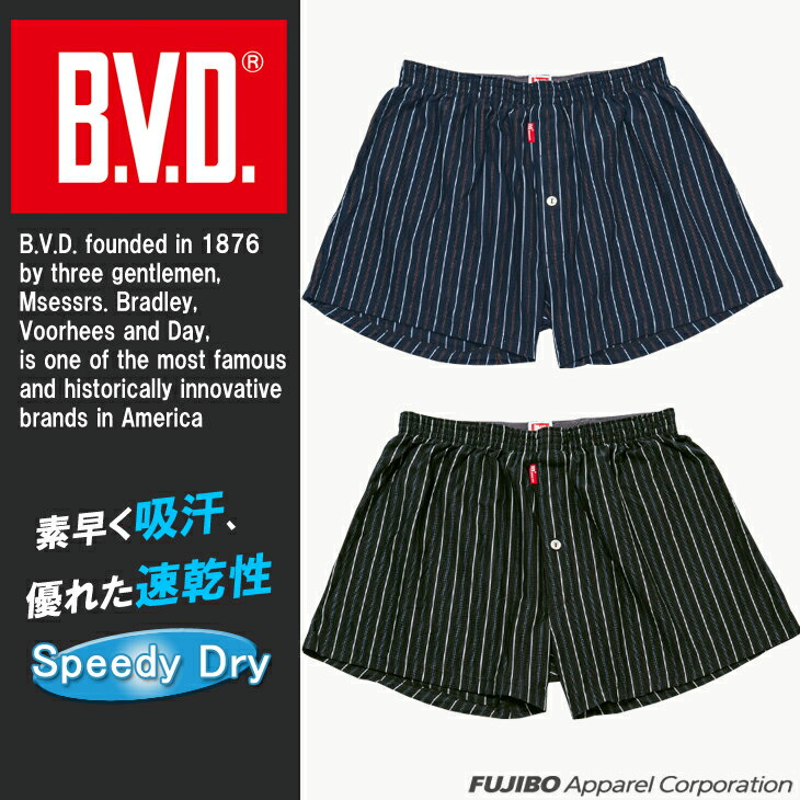 吸水速乾ニットトランクス BVD ピンドットストライプ M,L,LL/メンズインナー/アンダーウェア/ 【コンビニ受取対応商品】