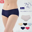 【4枚組】メール便送料無料 BVD WEB限定 フラぴた はき込み浅め ローライズショーツ (M/L/LL/3L) B.V.D. bvd パンツ 綿 シームレス かわいい パンティー レディース 女性 BLPY12-4P