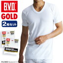 2枚組セット！B.V.D. GOLD U首半袖シャツ S,M,L BVD 綿100％ シャツ メンズ インナーシャツ 下着 肌着 g014-2p コットン