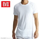 B.V.D.Finest Touch EX 丸首半袖Tシャツ(3L) 日本製　 綿100% 　シャツ メンズ　インナーシャツ　下着　抗菌　防臭 白  日本製  大きいサイズ メンズ  コンビニ受取対応商品  gn313