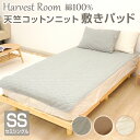 10%OFF★ 天竺ニット 敷きパッド/セミシングル 80×205cm 綿100% コットン 天竺 単品 綿 軽い おしゃれ 着脱簡単 寝具 杢カラー くすみカラー 通年 送料無料 HarvestRoom ハーベストルーム