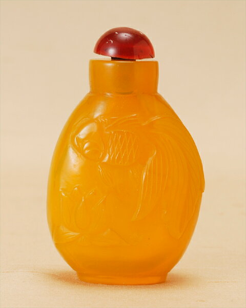 幸運カラー黄色の世界の金魚鼻煙壺51810P26Jan12中国の小さな芸術品コレクター垂涎
