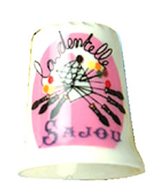 サジュー（Sajou)シンブル（指ぬき）【Dentel】フランスで人気のアンティーク刺繍店【SAJOU】のシンブル（指ぬき）。お裁縫箱を開けるのが楽しみになる小物です。
