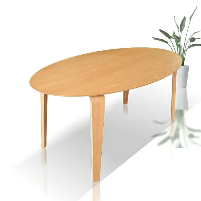 【新生活】 ダイニングテーブル 幅180 木製 ホワイトオーク 楕円テーブル テーブル 食…...:c-style:10011657