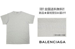 BALENCIAGA <strong>バレンシアガ</strong> Tシャツ レディース ロゴ ラウンドネック 女 新品 ★ 9050 グレー ★ XS S M