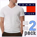 TOMMY HILFIGER g~[qtBK[Y 2pbN VlbNTVc zCg 2Zbg(Men's 2Pack V Neck T-shirts WHITE)[gbvX A_[EFA   zCgCi[ eB[Vc][2Zbg 2pbN][1U61524256100]傫TCY