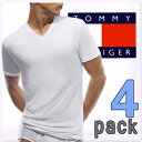 TOMMY HILFIGER g~[qtBK[Y 4pbN NVbN VlbNTVc 4Zbg zCg(Men's 4Pack V Neck T-shirts WHITE)[gbvX A_[EFA   TVc eB[][4Zbg 4pbN][09T0002W]傫TCY