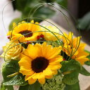 ☆季節の花束&アレンジメントフラワー☆ 花 フラワー プレゼント 2012 フラワーアレンジ 花 ギフト フラワーアレンジメント 誕生日 鉢 お見舞い 贈答用 画像配信】【送料無料】【父の日】【ひまわり】【送別】