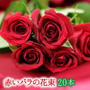 赤いバラの花束20本【画像確認サービス有】【楽ギフ_メッセ入力】【フラワーギフト】【クリスマス】 ギフト 贈り物 プレゼント ホワイトデー