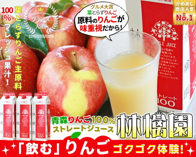 青森 りんごジュース 100％ ストレートジュース