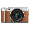 【12月4日20:00-12月11日1:59最大6,000円OFFクーポン発行中!】FUJIFILM フジフイルム ミラーレス一眼カメラ X-A7 レンズキット キャメル