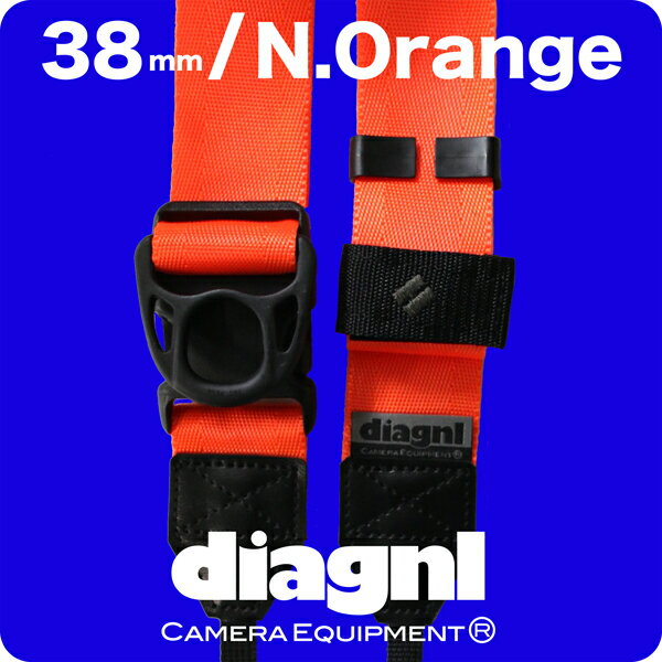 ＜公式＞新色もレビューを書いて送料無料！！/diagnl(ダイアグナル）/Ninja Camera Strap(ニンジャカメラストラップ）38mm N.Orange