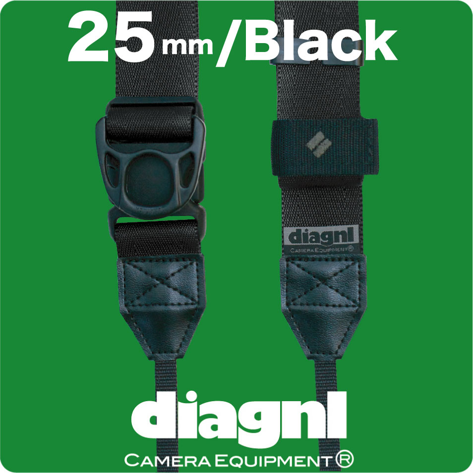 ＜公式＞伸縮自在のカメラストラップ！/diagnl(ダイアグナル）/Ninja Camera Strap(ニンジャ カメラストラップ ）25mm Black {一眼レフ}{伸縮自在}{カメラ一眼}{マイクロ一眼}{ミラーレス}