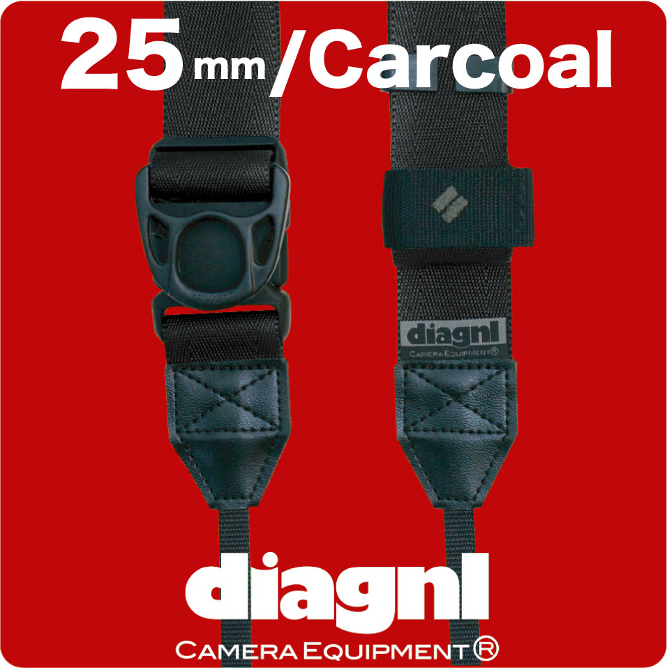 ＜公式＞伸縮自在のカメラストラップ！/diagnl(ダイアグナル）/Ninja Camera Strap(ニンジャカメラストラップ）25mm Charcoal