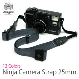 「異次元の速写性」ニンジャカメラストラップdiagnl(ダイアグナル) <strong>Ninja</strong> Camera Strap 25mm幅 レギュラータイプ 12色カメラストラップ ミラーレス 斜めがけ コンデジ 長さ調節 シンプル ナイロン アジャスター 日本製