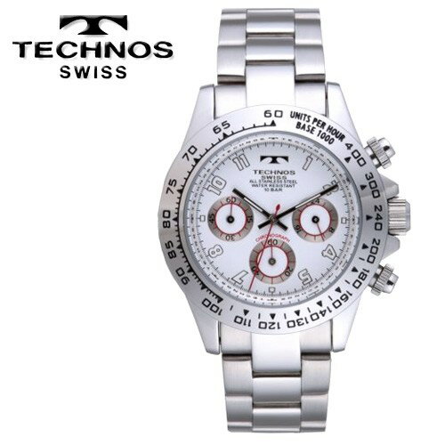 TECHNOS テクノス メンズ クロノグラフ 腕時計 TGM635SWスイスの伝統ブランド『テクノス』腕時計