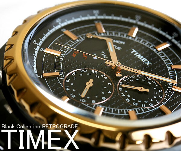 【TIMEX/タイメックス】 メンズ 腕時計 レトログラード RETROGRADE ブラックコレクション T2N113 うでどけい Men's【日本未発売】