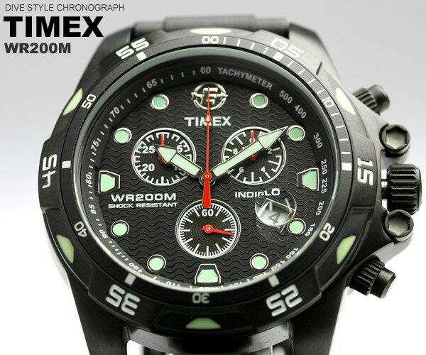 TIMEX腕時計[タイメックス時計] 腕時計 メンズ タイメックス 時計 クロノグラフ ダイバーズ ウォッチ MEN'S うでどけい【TIMEX】タイメックス TIMEX タイメックス メンズ 腕時計 クロノグラフ T49803 ダイバーズ ウォッチ 200m防水 MEN'S うでどけい【TIMEX】