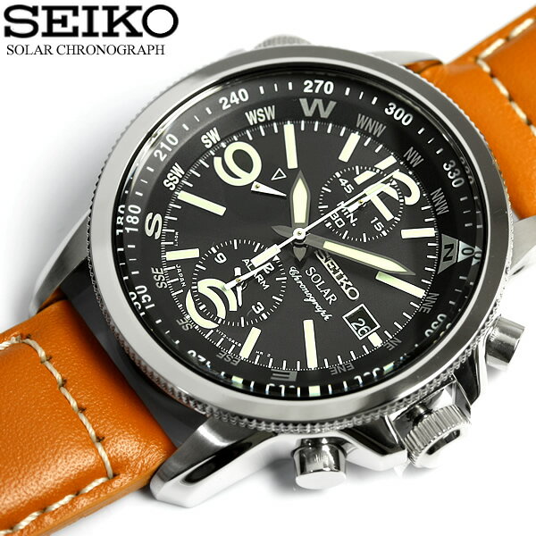 セイコー SEIKO 腕時計 メンズ クロノグラフ ソーラー腕時計 クロノ 100m防水 SSC08...:cameron:10005803