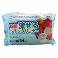 サマーセール！ぼたん印　除菌流せるトイレクリーナー　厚手タイプ　24枚入　日本製 便座・タンク・床もサッとふくだけ！