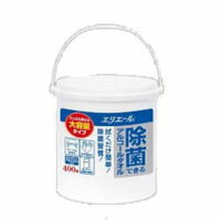 サマーセール！エリエール　除菌できるアルコールタオル　本体400枚　大容量タイプ　大王製紙保湿剤として手にやさしいアロエエキスを配合