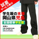 試着サービス付き 全国標準型男子学生服 ズボン　東レ生地使用の日本製　スーパーストレッチ　ポリエステル100％