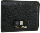 ミュウミュウ 二つ折り財布 レディース ブラック シンプル MIUMIU 5MV204 2D7A F0002 並行輸入品
