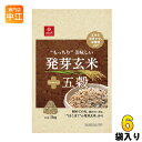 はくばく もっちり美味しい 発芽玄米+五穀 1000g 6袋入〔玄米〕