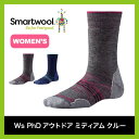 【P10倍】Smartwool スマートウール【ウィメンズ】PhDアウトドアミディアムクルー【送料無料】ソックス 靴下 くつ下 ウール 厚手 アウトドア 登山 トレッキング ハイキング レディース